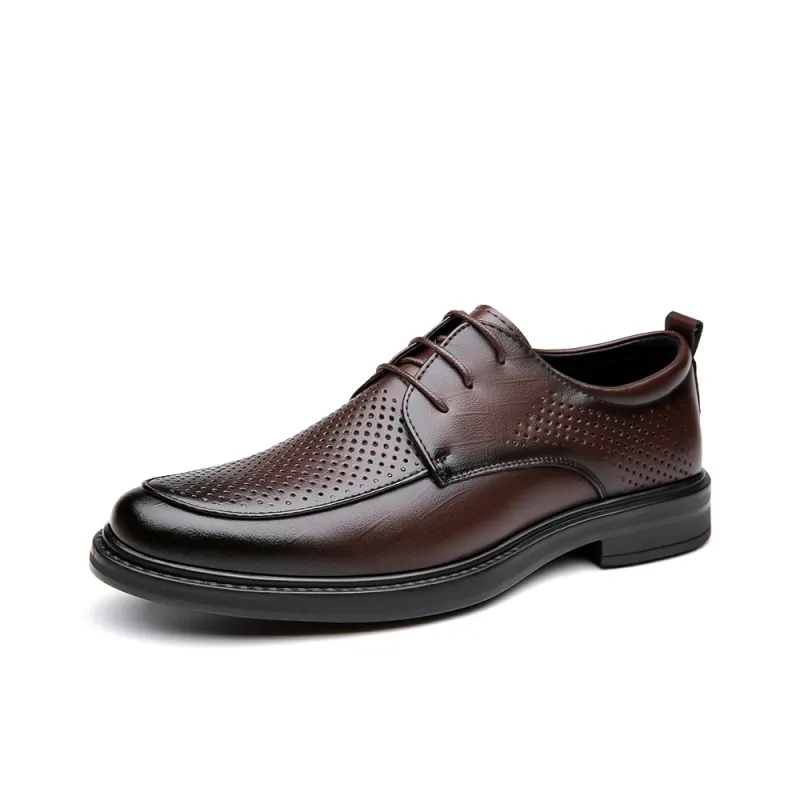 Bindu Dress Shoes Men Low Top Black/Brown-6