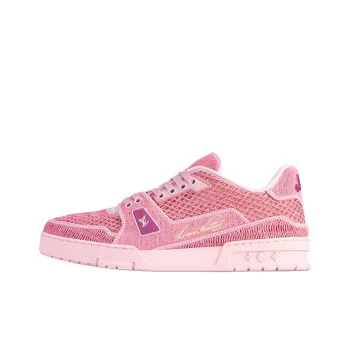 LOUIS VUITTON Trainer Low Top Skateboard Shoes Men's Pink