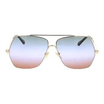 Chloe Acetate Aviator Sunglasses Unisex Gold