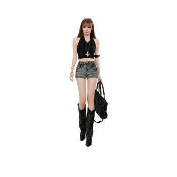 ZAZN Denim Shorts Women's Smoke Gray