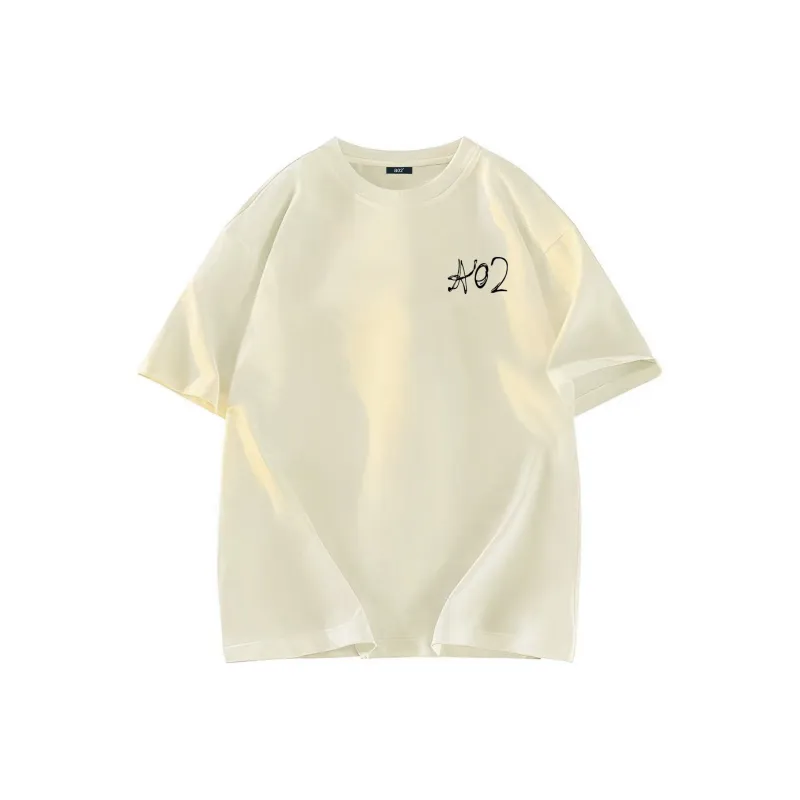 A02 T Shirts Unisex Light Beige Apricot-1