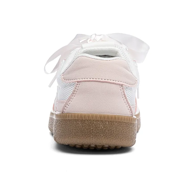 Warrior Slip Resistant, Abrasion Resistant, Breathable Low Top Skateboard Shoes Women's Beige Pink-3