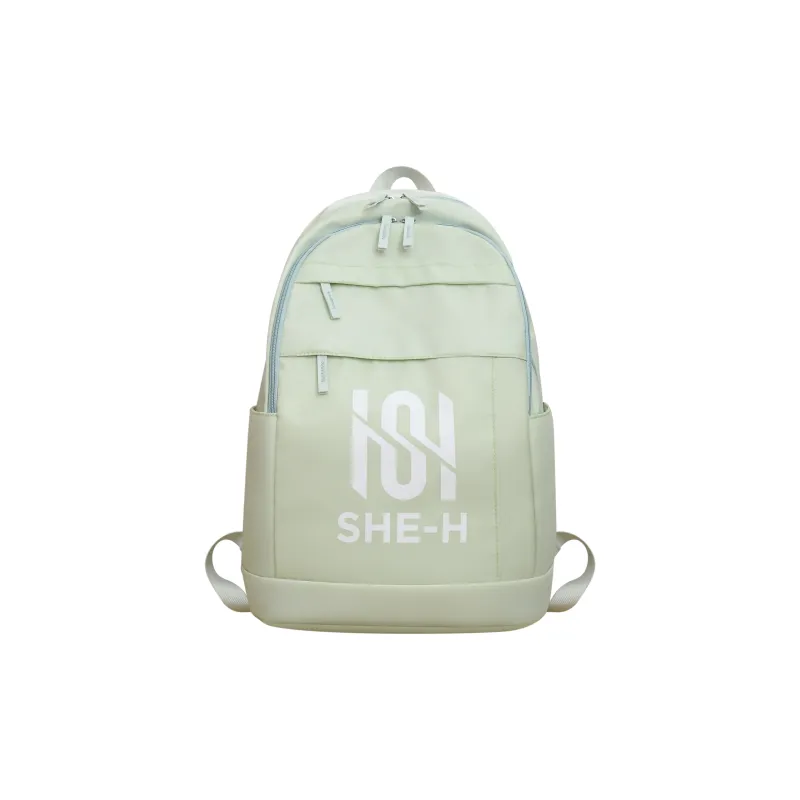 Meow In The Grass Nylon Backpack Unisex Black/Green/White-6