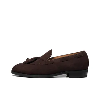 THOM WILLS Fashionable, Versatile, Casual, Comfortable Slip on Loafers Women's Dark Coffee