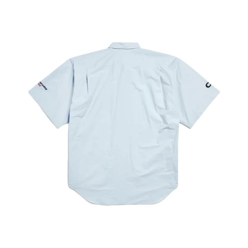 Balenciaga Shirt Loose Fit Men's Light Blue-1