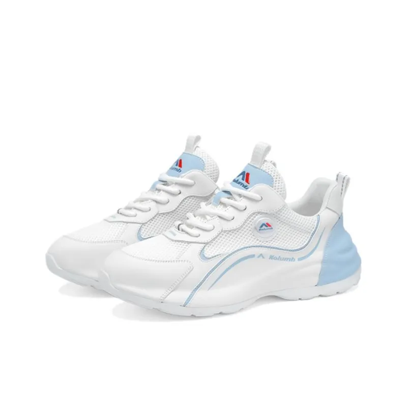 Kolumb Slip Resistant And Breathable Low Top Casual Shoes Women's White Light Blue-1