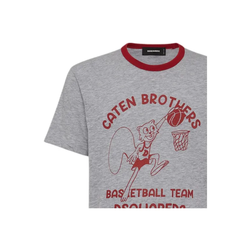 DSQUARED 2 Graphic Printed Crewneck T Shirt-4