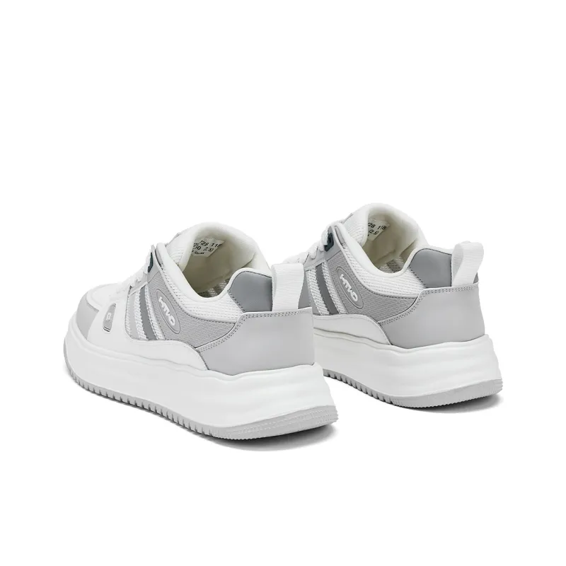 Hotwind White Sneakers Abrasion Resistant Slip Resistant Low Top Skateboard Shoes Men's-13