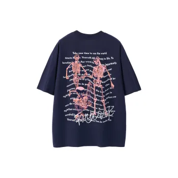 FONDLOOK T Shirts Unisex Navy Blue