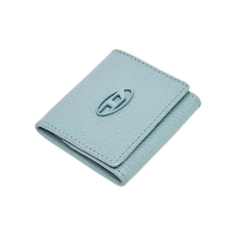 DIESEL Cow Leather Coin Purse Men's Light Blue-2