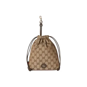 GUCCI Canvas Bag Clutch Coin Purse Mini Unisex Brown