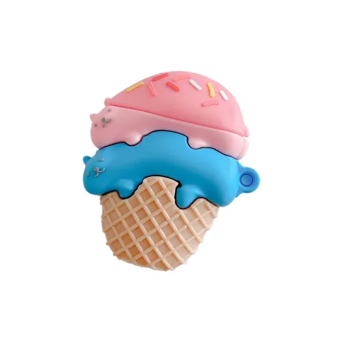 Baohuguang Compatibility Apple AirPods 3/1/2/Pro TPU Fashion Minimalist Style Summer Kitten Ice Cream Headphone Cases