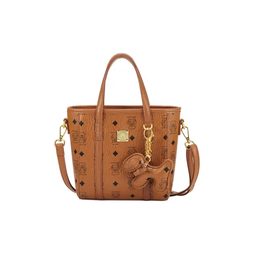 JANE KLAIN Synthetic Leather Handbag Regular Women's Caramel Brown/Cherry Blossom Pink