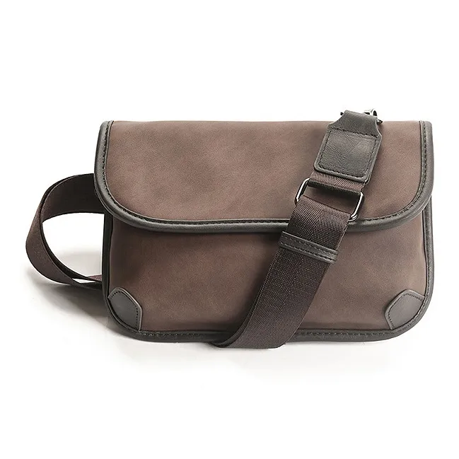 Fillove PU Crossbody Bag, Sling Bag Regular Men's Khaki & Coffee/Gray/Khaki/Dazzle Black-5