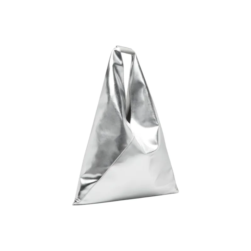MM6 Maison Margiela Polyurethane Handbag Medium Size Women's Silver-1