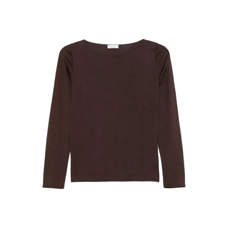 Brunello Cucinelli SS25 Cashmere Sweater Women's Coffee-0