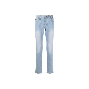 PHILIPP PLEIN Super Straight cut Stonewashed Jeans