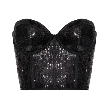 Alexander McQueen Strapless Tops Women's Black