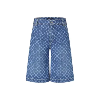 LOUIS VUITTON SS25 Denim Shorts Women's Blue
