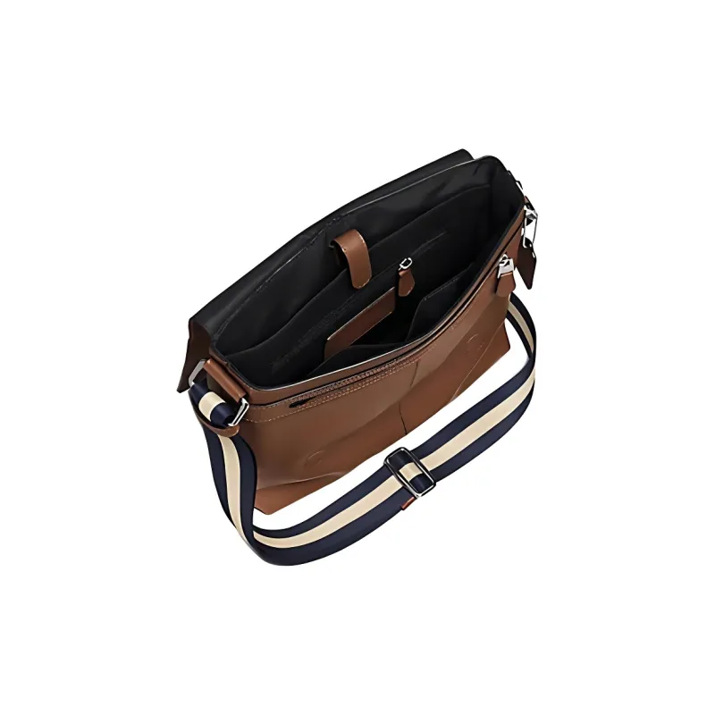 COACH Charles Cow Leather Briefcase, Crossbody Bag, Shoulder Bag Large Size Men's Dark Brown-1