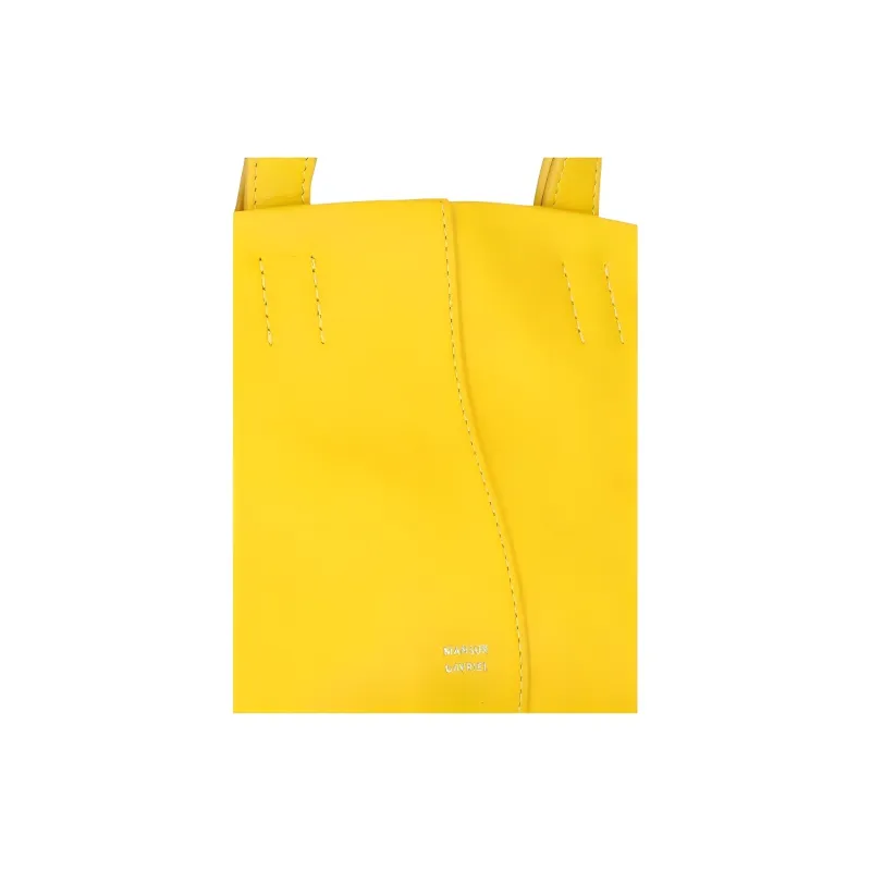 MANSUR GAVRIEL Litchi Grain Calfskin Tulip Shoulder Bag Crossbody Bag Handbag Mini Women's Yellow-4
