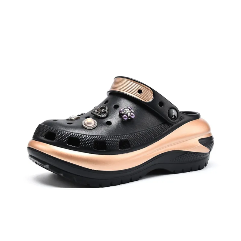 DAPHNE Clogs Women's Black Gold-1