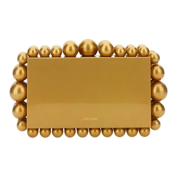 CULT GAIA Aluminum Alloy Clutch Women's Gold