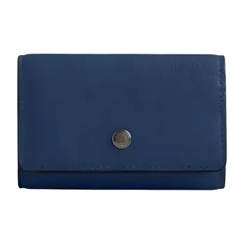 COACH Smooth Leather Key Pouch Mini Men's Dark Blue