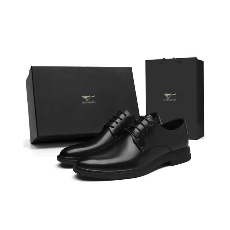 SEPTWOLVES Dress Shoes Men Low Top Black/Brown-1