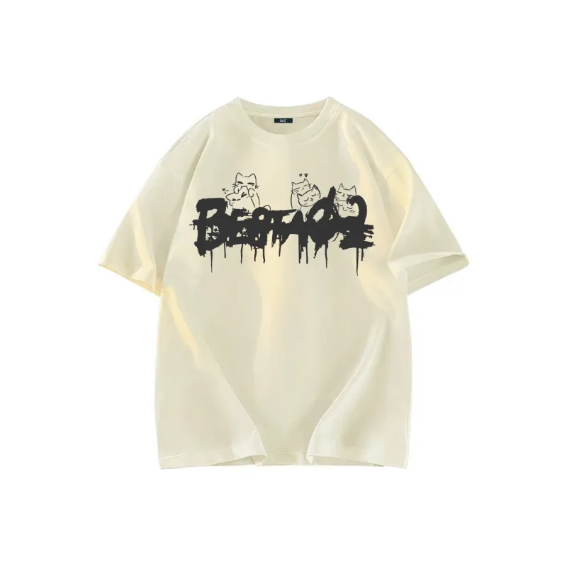 A02 T Shirts Unisex Light Beige Apricot-1