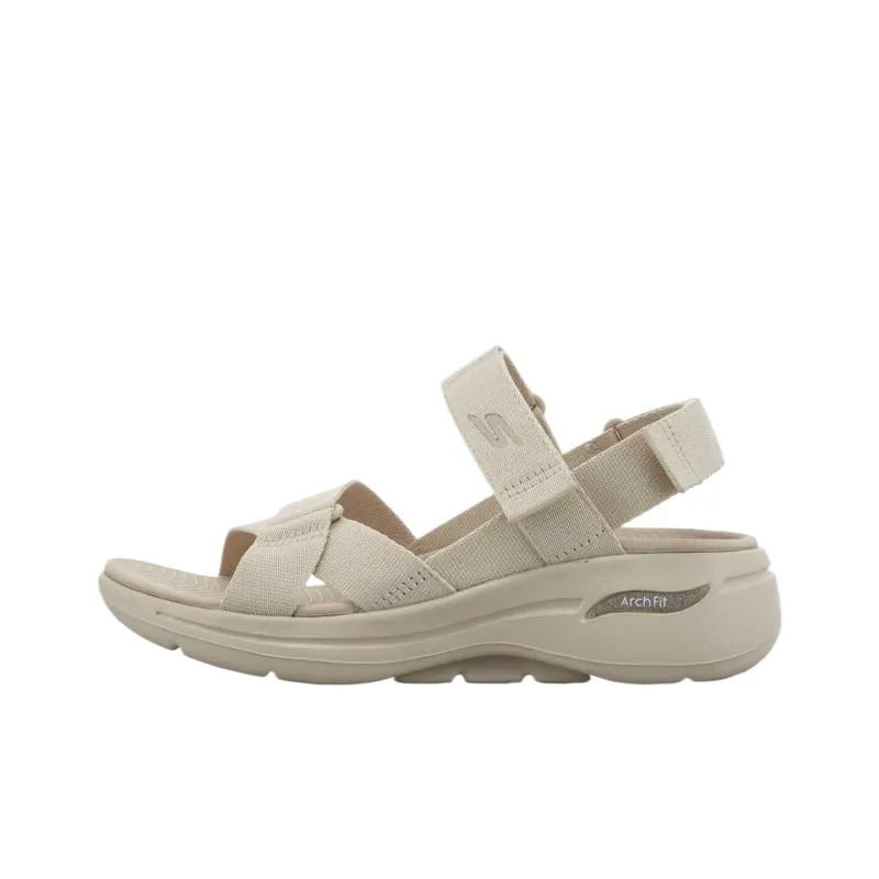 Skechers Go Walk Arch Fit One Strap Sandals Women's Brown-0