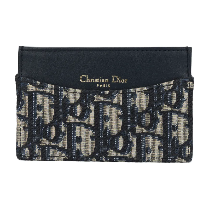DIOR Travel Cotton Card Holder Women's Blue-0