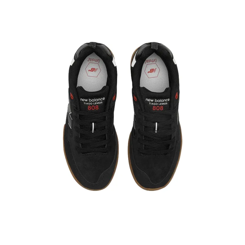 New Balance Numeric Tiago Lemos 808 Anti Slip Wear Resistant Low Top Skateboard Shoes Unisex Black-3
