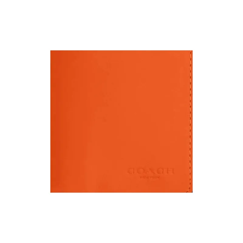 COACH Calfskin Wallet Mini Women's Spice Orange-2