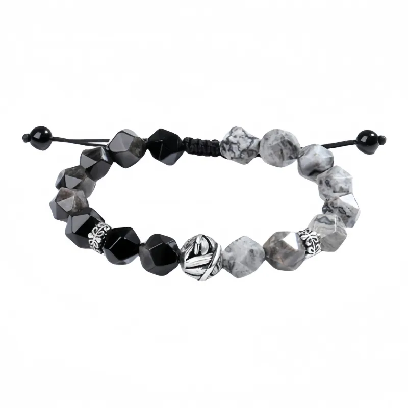 PINK U Obsidian Bracelets Men's-0