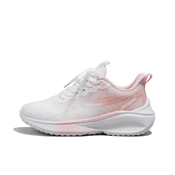 Warrior Breathable And Lightweight Low Top Casual Running Shoes Women's White Pink