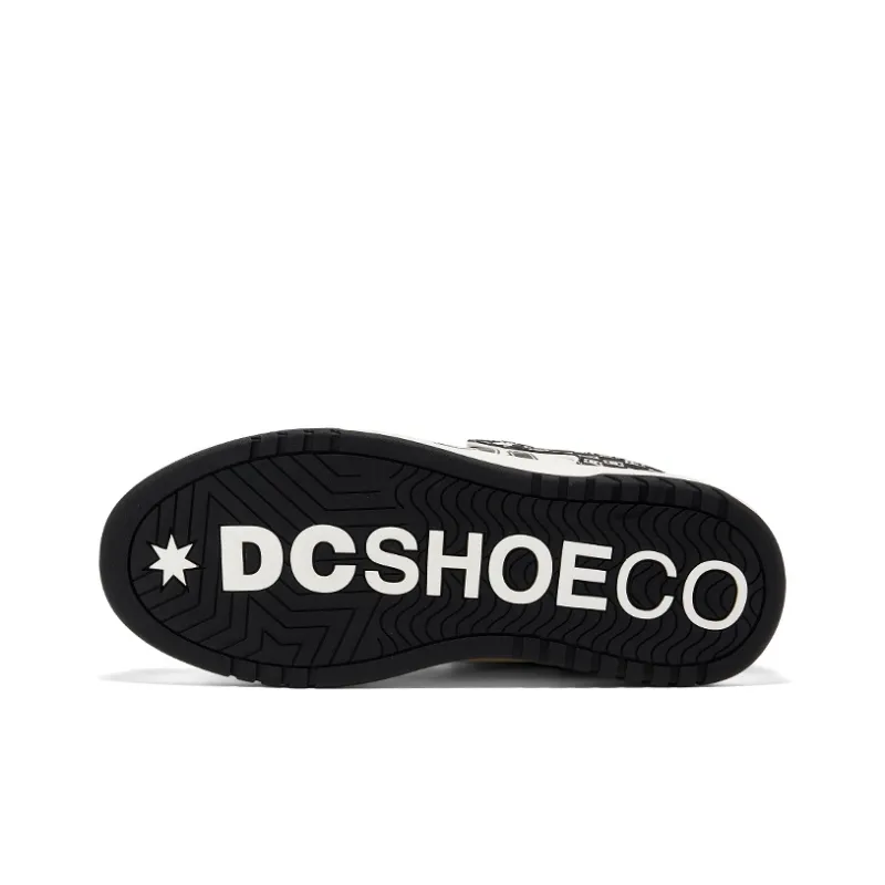 DC Shoes CAMPUS CAS Anti Slip Wear Resistant Low Top Brother's Skateboard Shoes Women's Monogram White Black-4