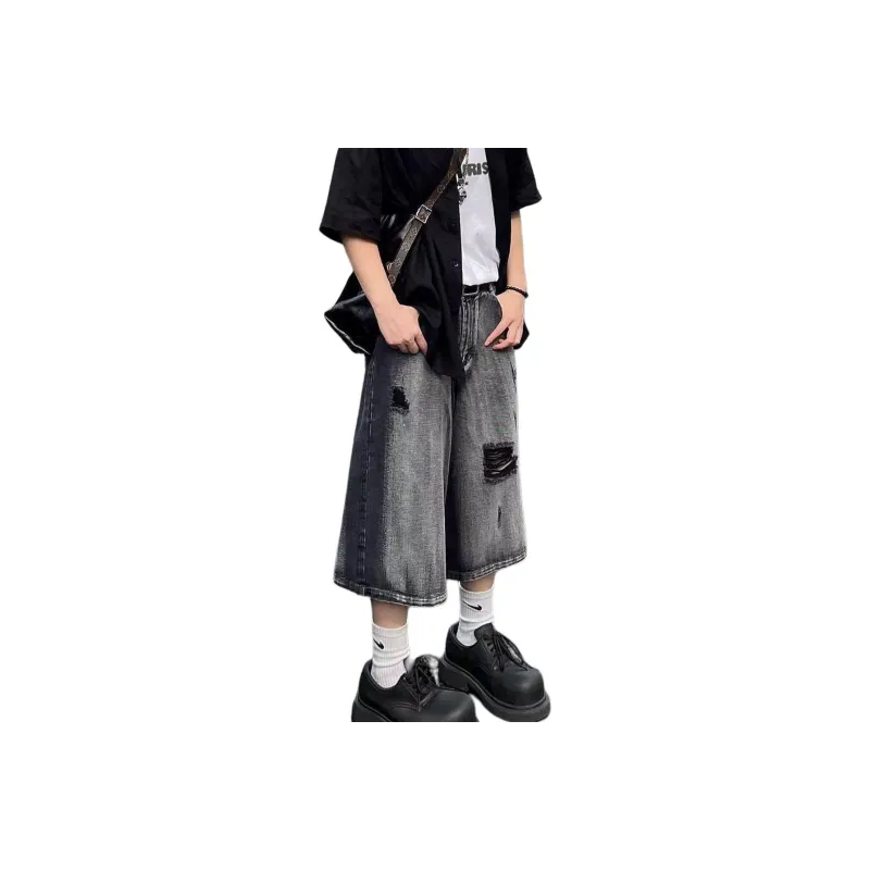 CORNILOT Denim Shorts Unisex Black-0