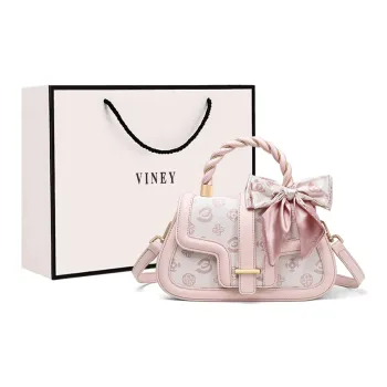 VINEY Synthetic Leather Handbag, Shoulder Bag, Crossbody Bag Regular Women's Pink