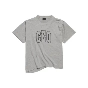 Balenciaga FW25 T Shirt Loose Fit Unisex Gray