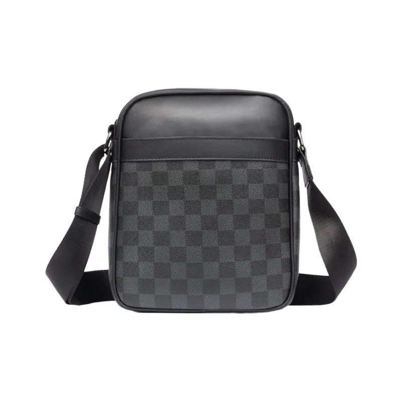 Yalu PVC Crossbody Bag, Shoulder Bag Men's Black-0