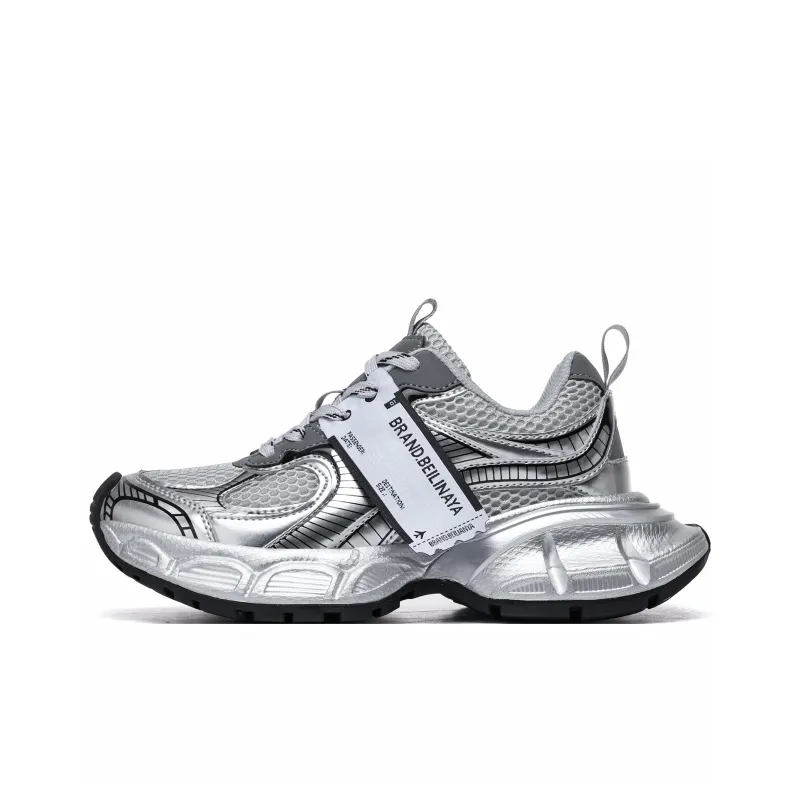 BEILIANYA Cushioning, Slip Resistant, Abrasion Resistant, Lightweight, Height Increasing Low Top Chunky Sneakers Unisex-14