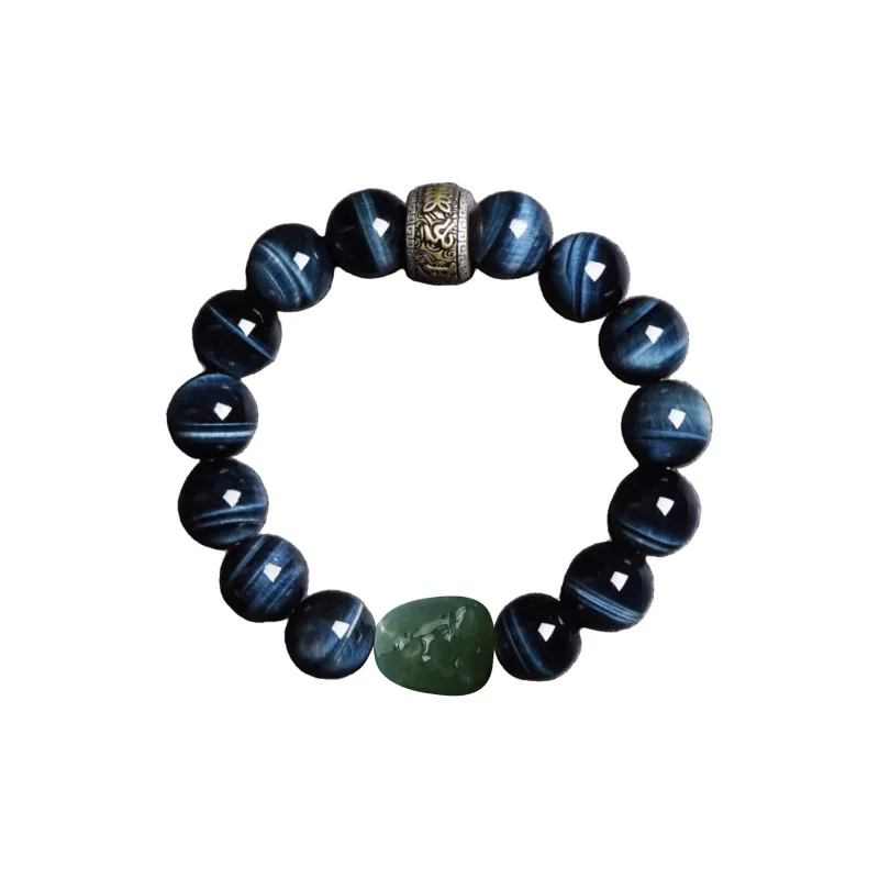 Moonstone Edge Natural Tiger's Eye Stone Bracelets Unisex-12