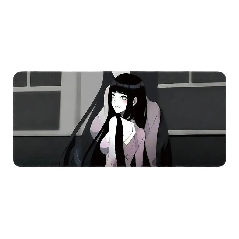 DANYIN Premium Black Hinata Hyuga Naruto Extra Large Anime Esports Office Computer Keyboard Thick Table Mats Mouse Pads-4