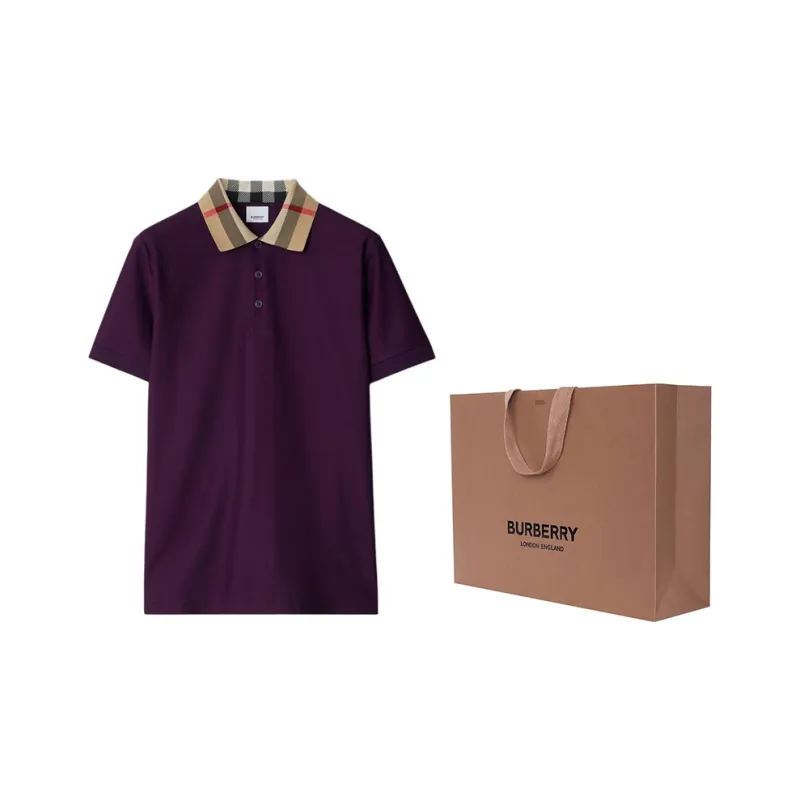 Burberry Polo Shirt Men's Purple-1