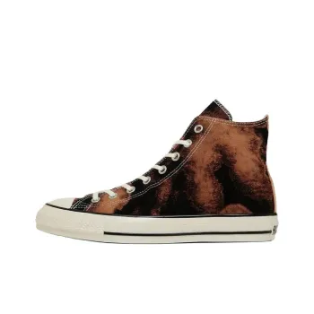 Converse All Star Aged Anti Slip Wear Resistant High Top Canvas Shoes Unisex Black Brown