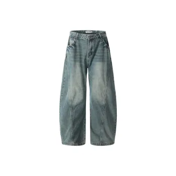 NewJnxs Casual Pants Unisex Vintage Blue