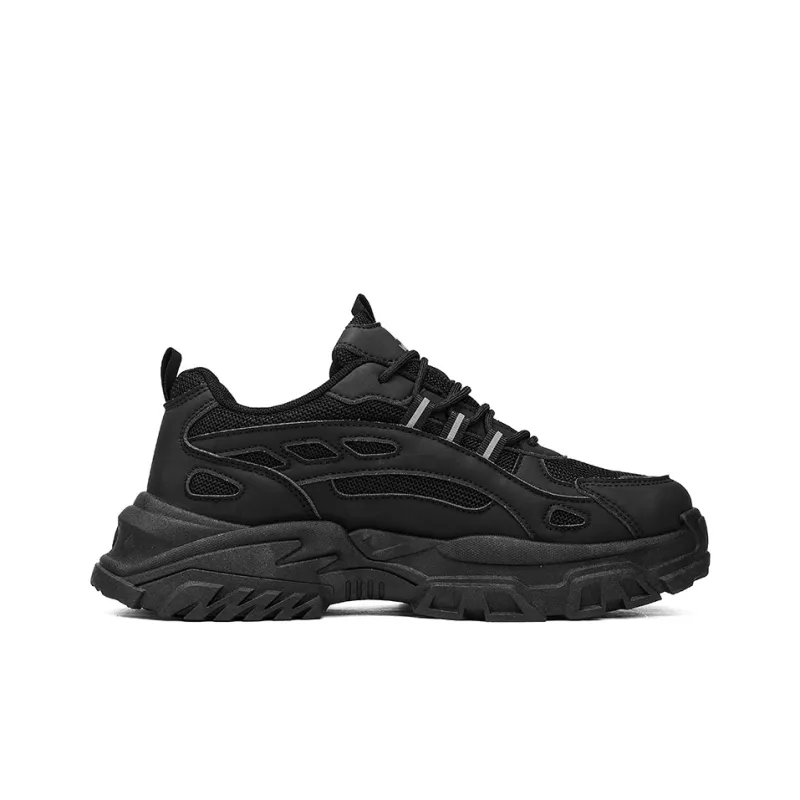 Warrior Breathable Height Increase Low Top Chunky Sneakers Men's-11