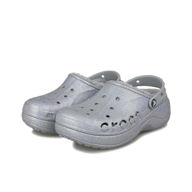 Crocs Baya Clogs Women's Silver-1