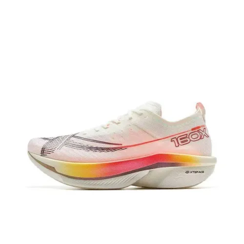 XTEP 160X 6.5PRO Anti Slip Wear Resistant Low Top Carbon Plate Marathon Running Shoes Men's White Red